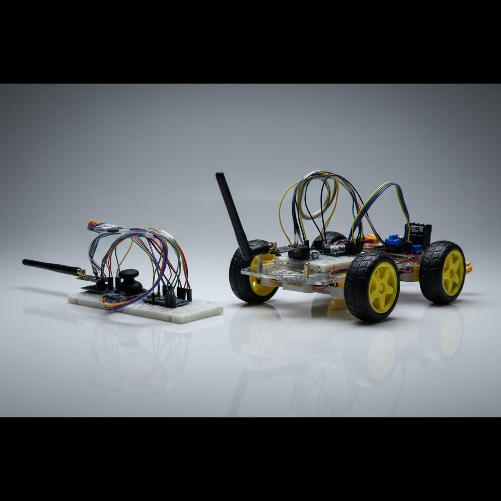 Remote-Controlled Car — Joystick & Tilt Control