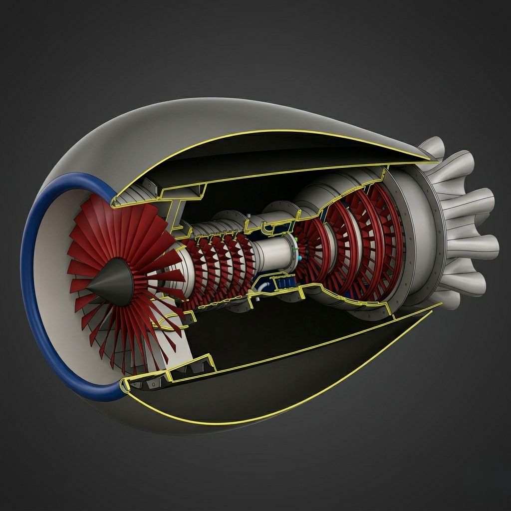 Jet Engine Assembly — PTC Creo
